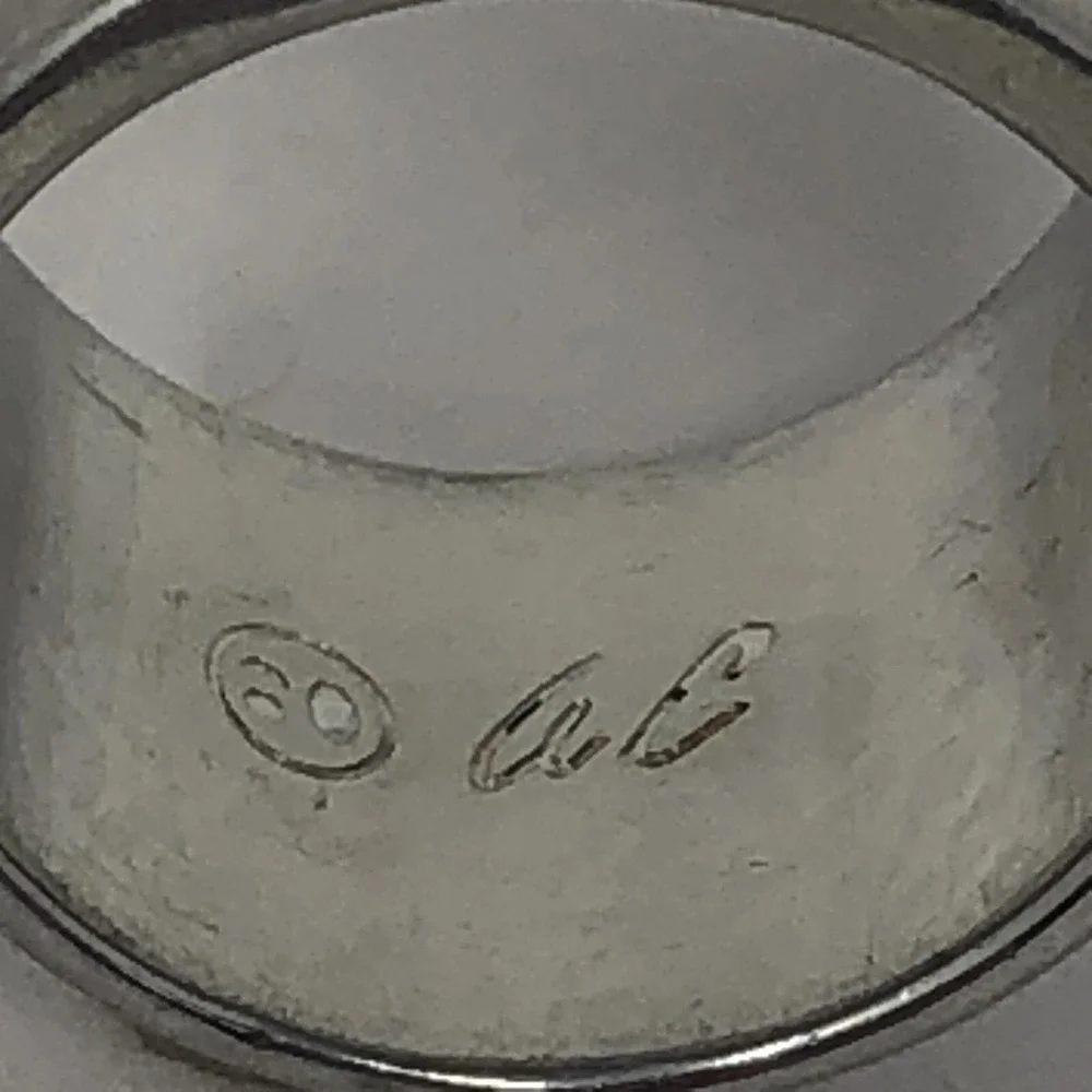 Elephant Ring Band Sz 9 Aluminum Arthur Court Signed Jewelry Trunk Up Lucky